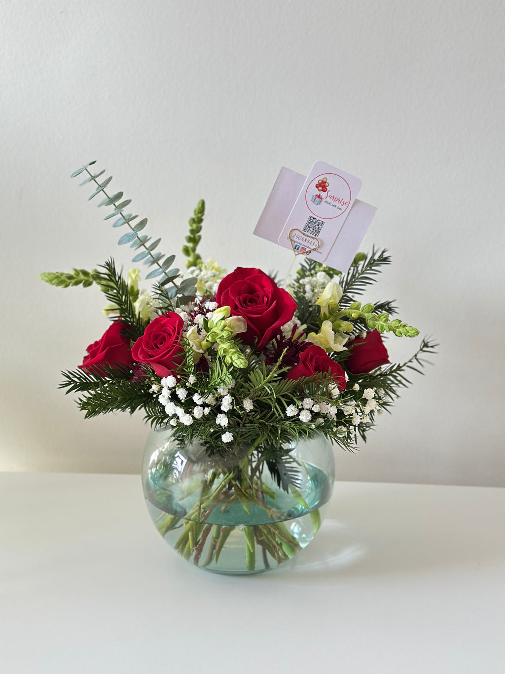 Rose Harmony Vase - Roses & Seasonal Blooms / Rose Harmony Vase - Rosas y Flores de Temporada
