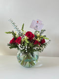 Rose Harmony Vase - Roses & Seasonal Blooms / Rose Harmony Vase - Rosas y Flores de Temporada