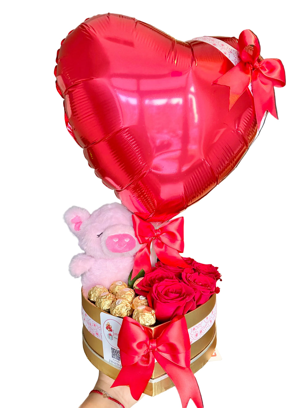 Cuddle & Bloom Heart | Corazón con Rosas y Peluche