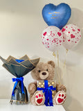 Blue Dream Gift Kit | Kit de Regalo Azul con Rosas, Oso y Globos