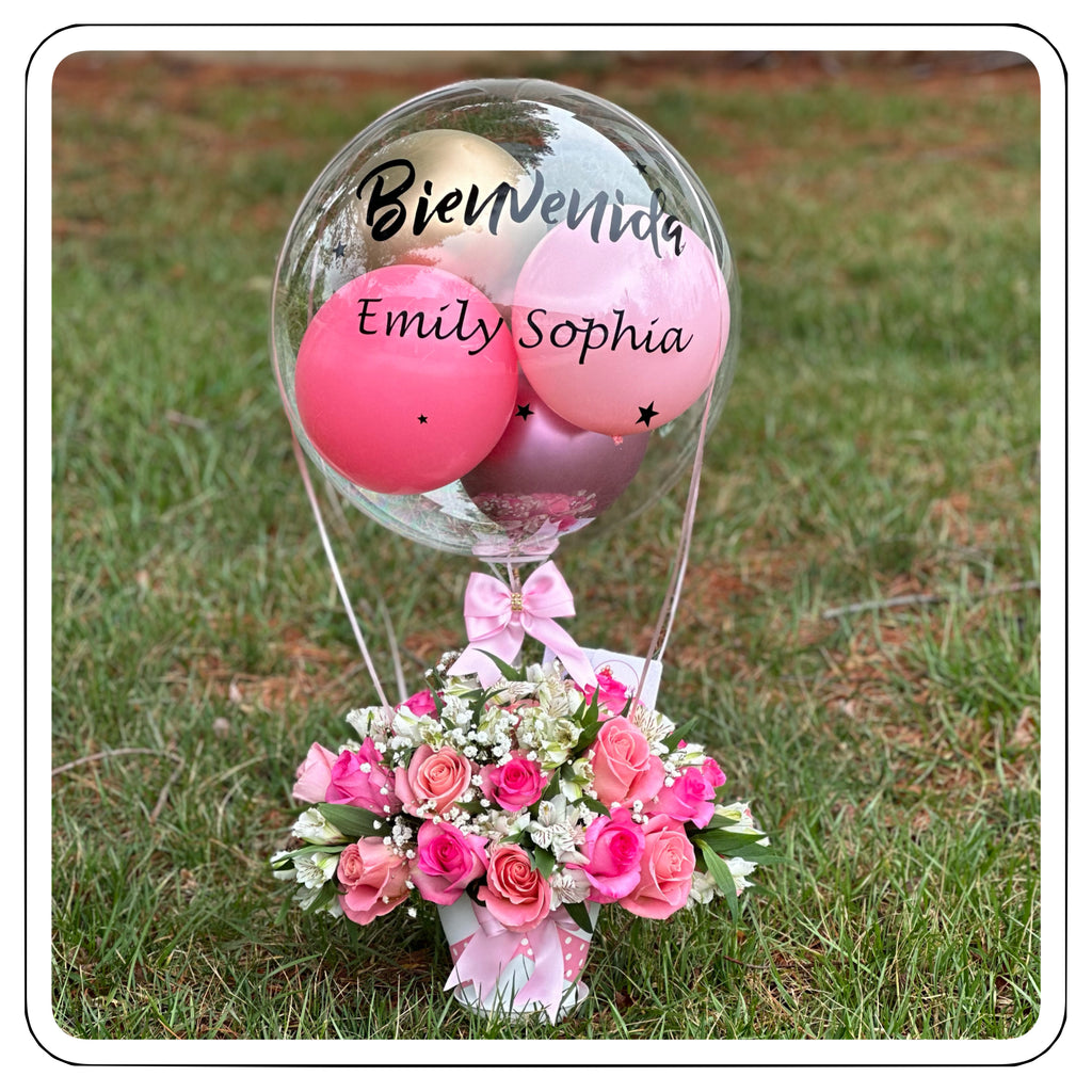 Bloom & Wishes - Roses & Bubble Balloon / Bloom & Wishes - Rosas y Globo Burbuja