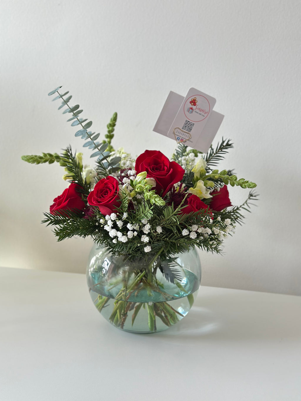 Rose Harmony Vase - Roses & Seasonal Blooms / Rose Harmony Vase - Rosas y Flores de Temporada